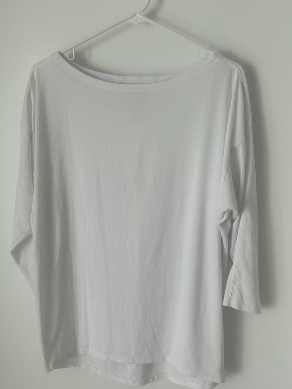 Athleta Popover Top White Size Small 3/4 Sleeve